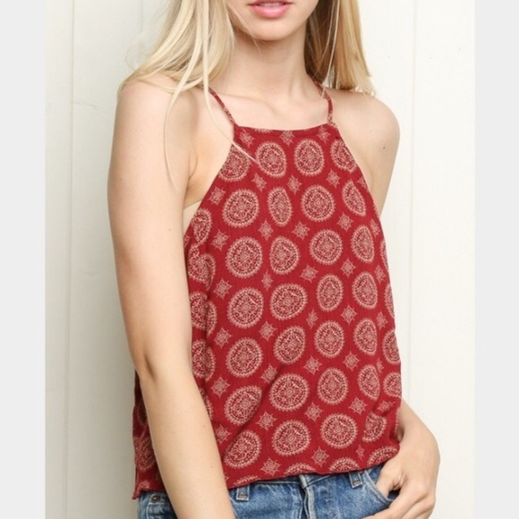 Brandy Melville Tops - BRANDY MELVILLE RARE NWOT MEDALLION HALTER TOP